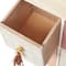 Light Brown Linen & Wood Eclectic 4-Drawer Jewelry Box